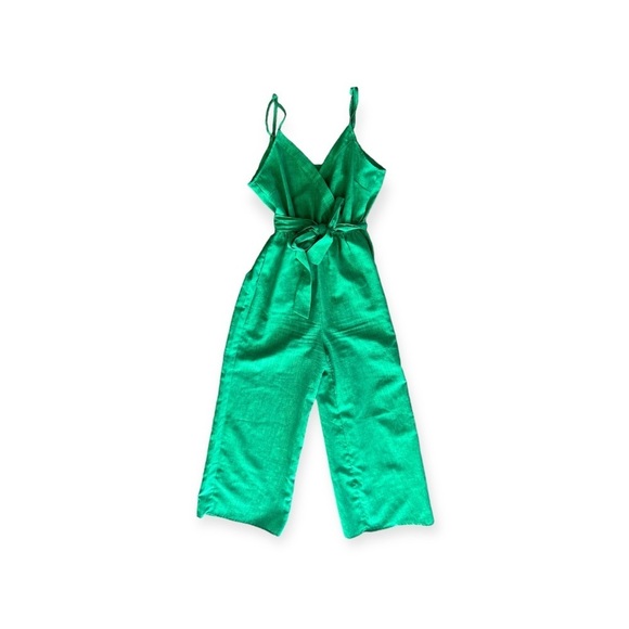 Flying Tomato Pants - Flying Tomato green jumper jumpsuit small sleeveless spaghetti straps